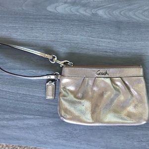Coach Gold wristlet